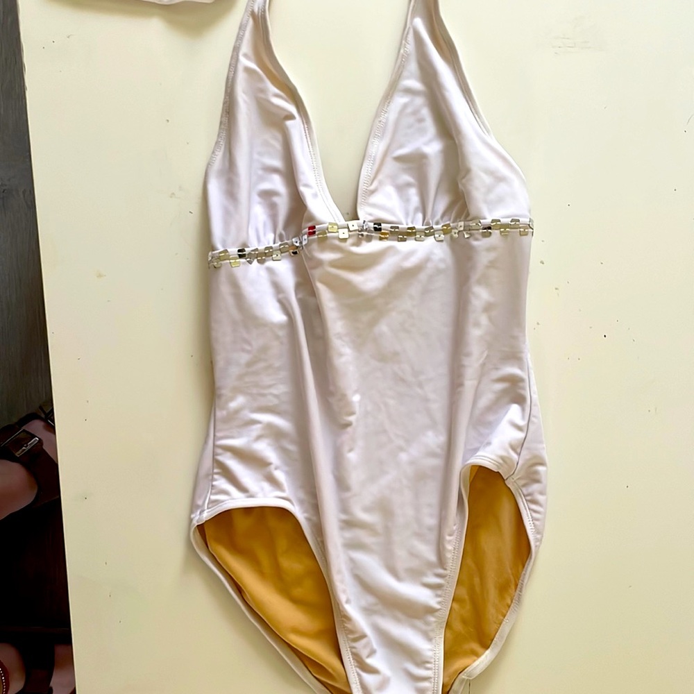 White one piece swimsuit